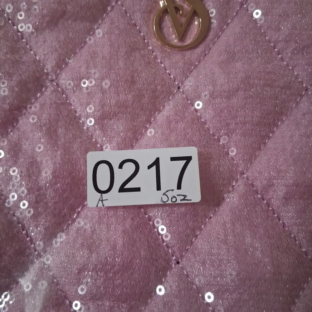 NWT Sequin Pink Makeup Small Clutch Bag Glam Sparkle Coqutte Princess Barbie